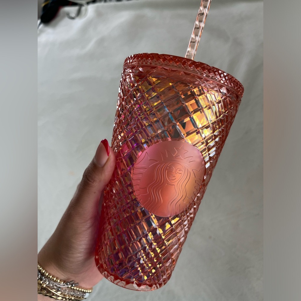 Starbucks Limited edition peach jeweled tumbler 16oz